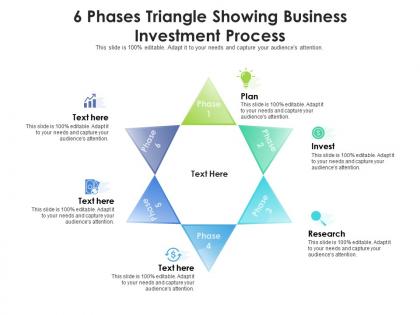 6 phases triangle showing business investment process