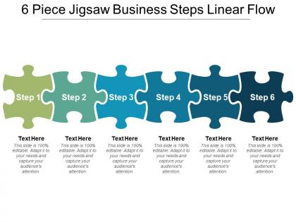 6 piece jigsaw business steps linear flow