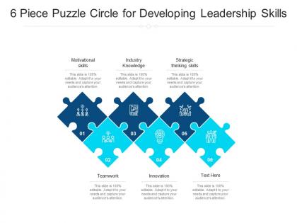 6 piece puzzle circle for developing leadership skills