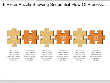 6 piece puzzle showing sequential flow of process with respective icon