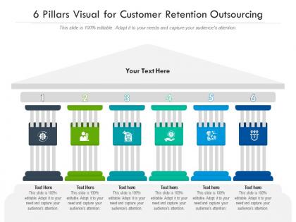 6 pillars visual for customer retention outsourcing infographic template