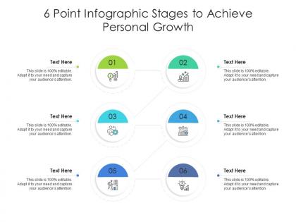 6 point stages to achieve personal growth infographic template