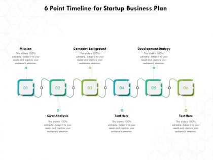 6 point timeline for startup business plan