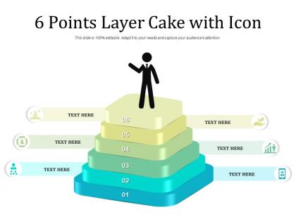6 points layer cake with icon