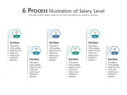6 process illustration of salary level infographic template