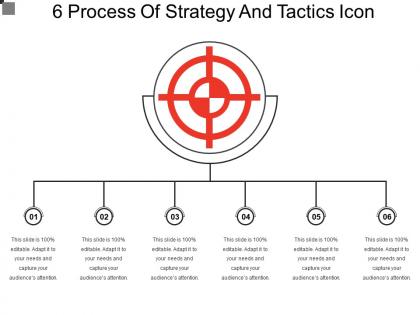 6 process of strategy and tactics icon