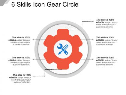 6 skills icon gear circle