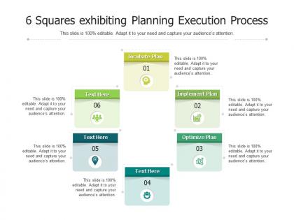 6 squares exhibiting planning execution process