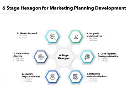 6 stage hexagon for marketing planning development