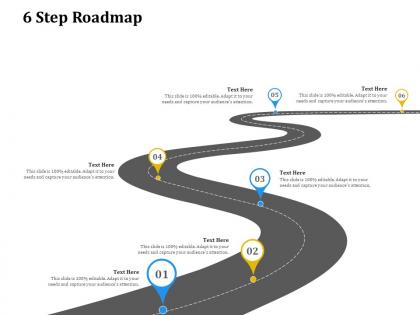 6 step roadmap c1326 ppt powerpoint presentation slides