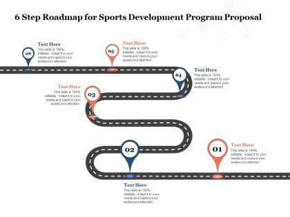 6 step roadmap for sports development program proposal ppt powerpoint presentation graphics