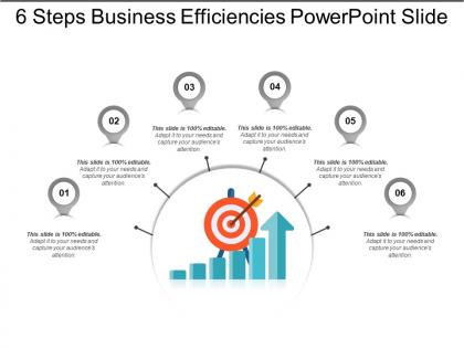 6 steps business efficiencies powerpoint slide