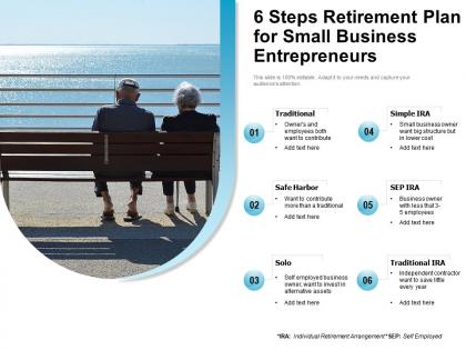 6 steps retirement plan for small business entrepreneurs
