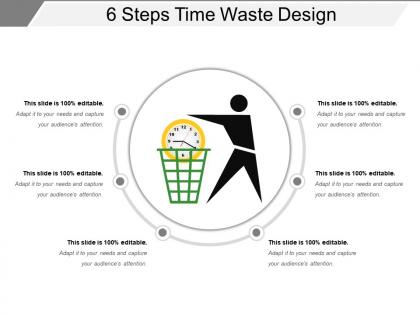 6 steps time waste design presentation background images