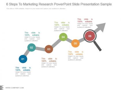 6 steps to marketing research powerpoint slide presentation sample