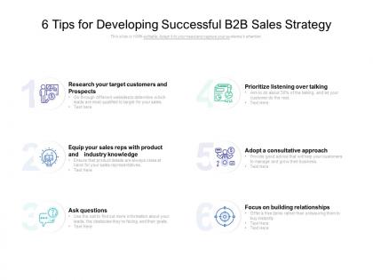 6 tips for developing successful b2b sales strategy