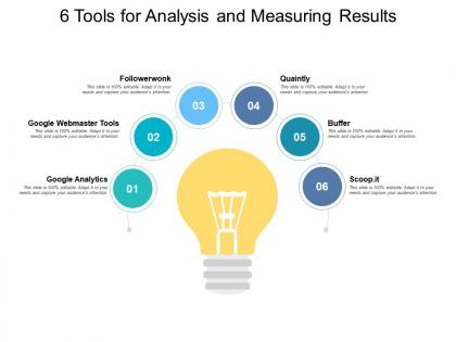 6 tools for analysis and measuring results