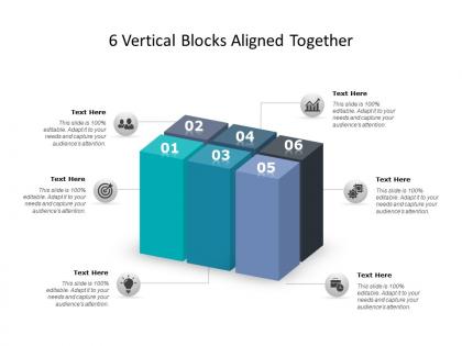 6 vertical blocks aligned together
