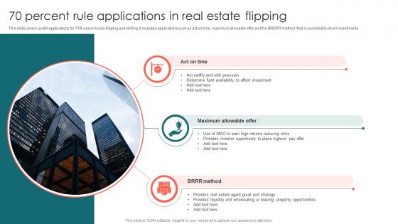 70 Percent Rule Applications In Real Estate Flipping