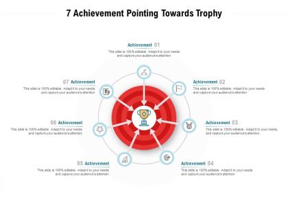 7 achievement pointing towards trophy
