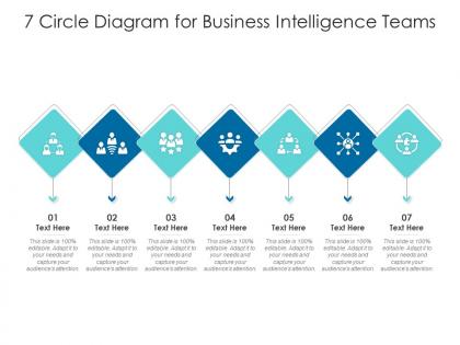 7 circle diagram for business intelligence teams infographic template