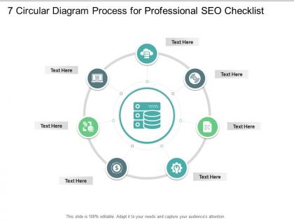 7 circular diagram process for professional seo checklist infographic template