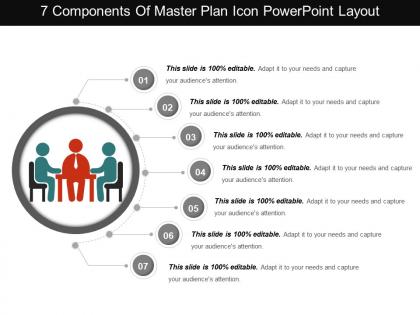 7 components of master plan icon powerpoint layout