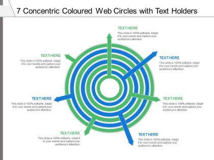 7 concentric coloured web circles with text holders