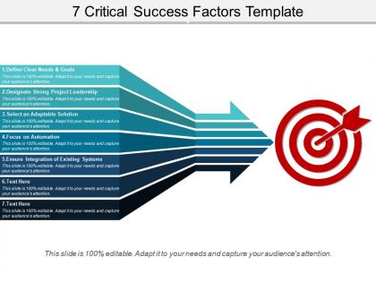 7 critical success factors template ppt background graphics