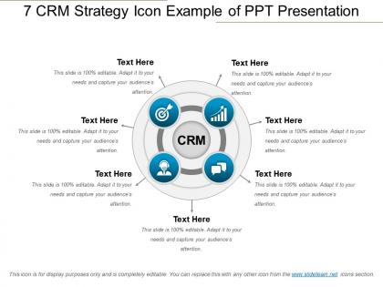 7 crm strategy icon example of ppt presentation