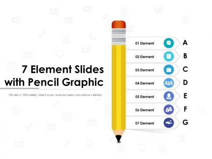 7 element slides with pencil graphic