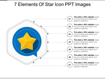 7 elements of star icon ppt images