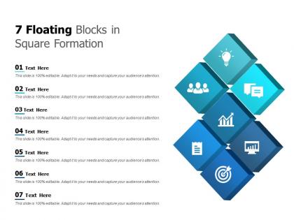 7 floating blocks in square formation