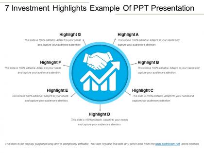 7 investment highlights example of ppt presentation
