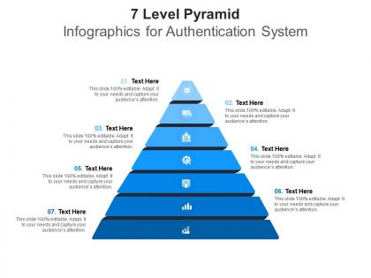 7 level pyramid for authentication system infographic template