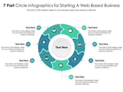 7 part circle for starting a web based business infographic template