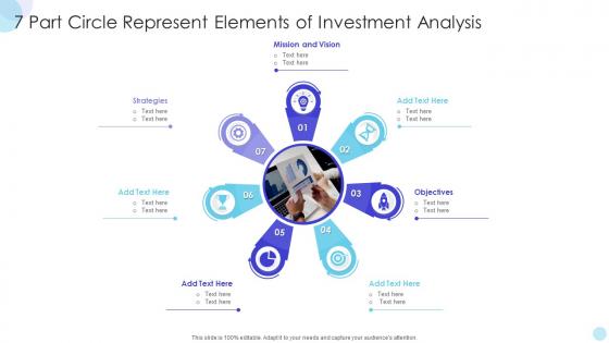 7 Part Circle Represent Elements Of Investment Analysis