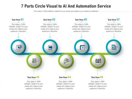 7 parts circle visual to ai and automation service infographic template