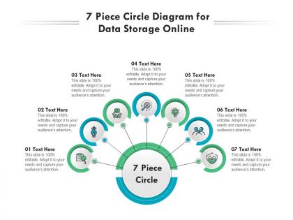 7 piece circle diagram for data storage online infographic template