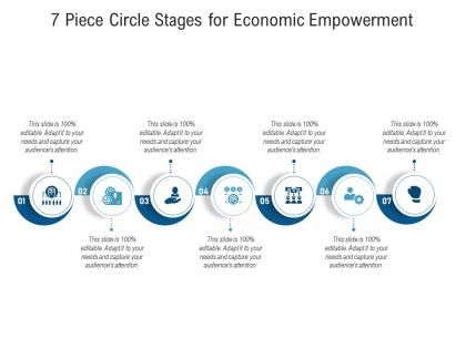7 piece circle stages for economic empowerment infographic template
