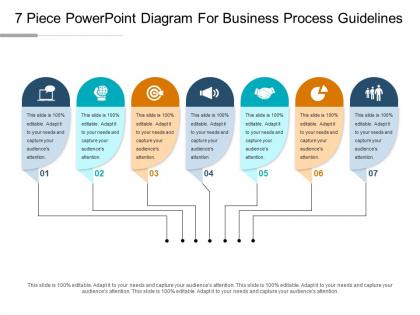 7 piece powerpoint diagram for business process guidelines ppt icon