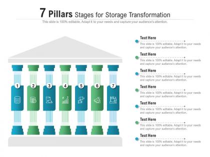 7 pillars stages for storage transformation infographic template