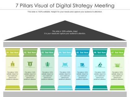 7 pillars visual of digital strategy meeting infographic template