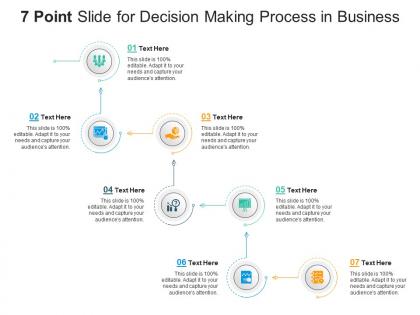 7 point slide for decision making process in business infographic template