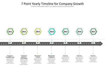 7 point yearly timeline for company growth