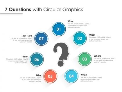 7 questions with circular graphics