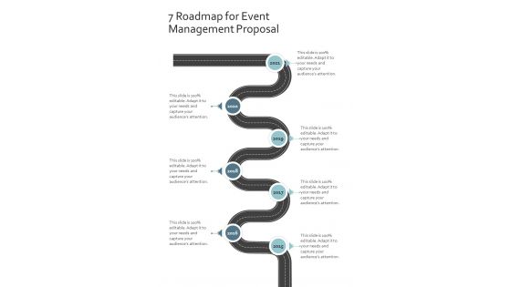 7 Roadmap For Event Management Proposal One Pager Sample Example Document