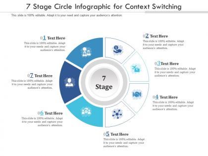 7 stage circle for context switching infographic template