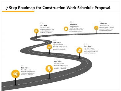 7 step roadmap for construction work schedule proposal ppt powerpoint tips slide