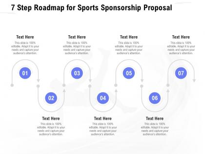 7 step roadmap for sports sponsorship proposal ppt powerpoint presentation portrait